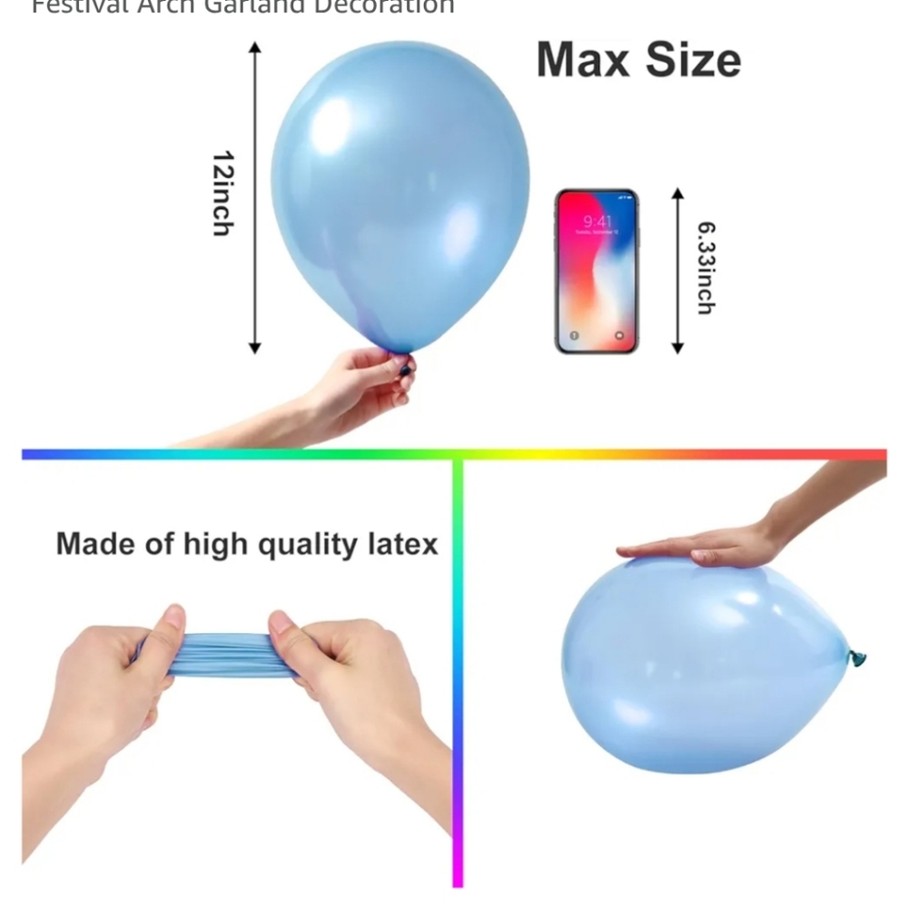 Assorted Color Party Balloons Set - Picture 2 of 6